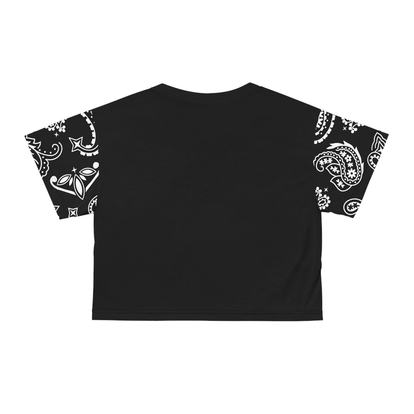 Black & White Paisley Crop Tee