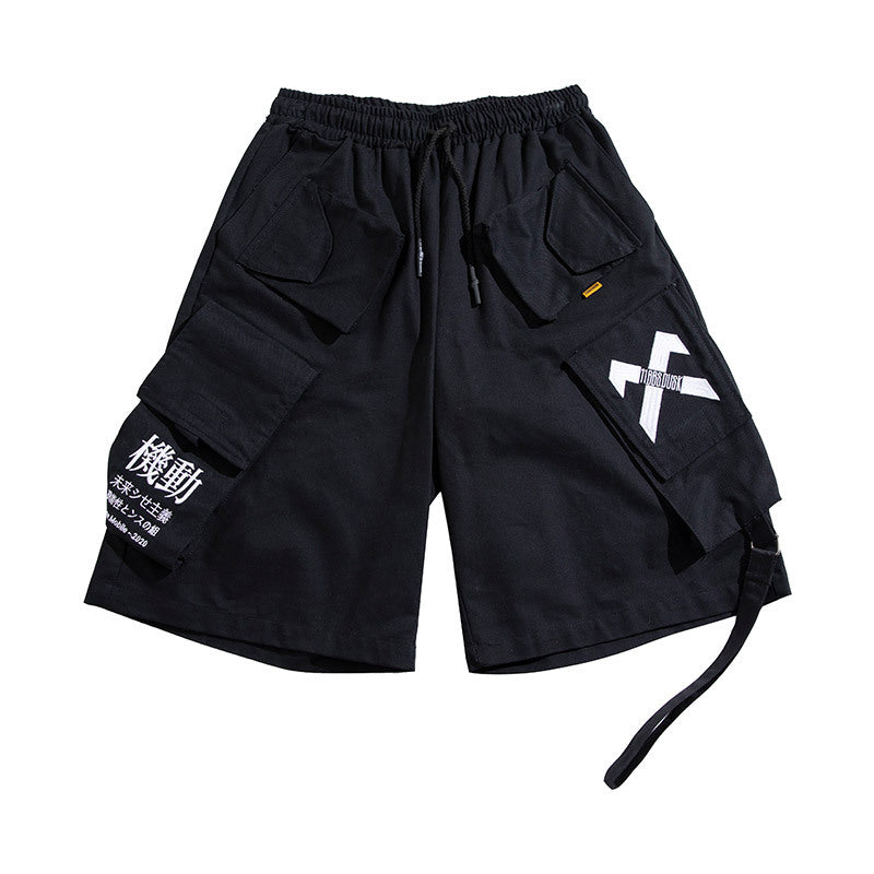 Black Techwear Shorts for Men