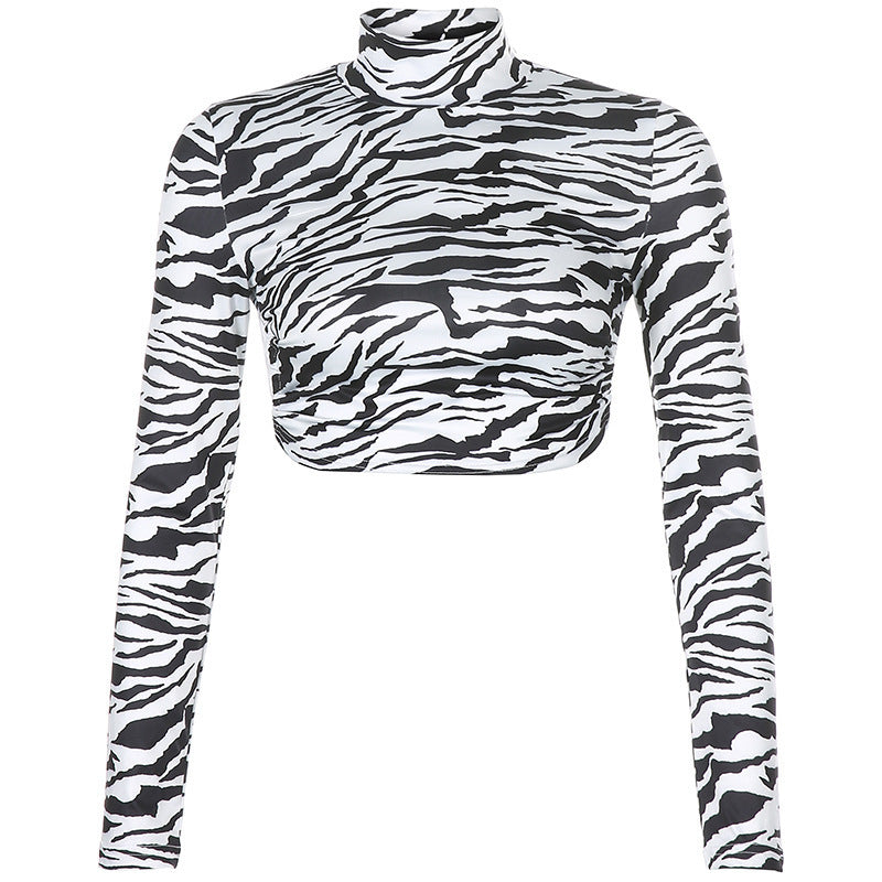 Open Back Zebra Crop Top