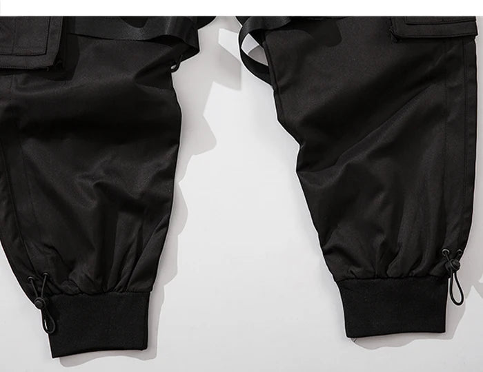 Black Techwear Multi-Pocket Wind Pants – Utility, Streetwear & Tactical