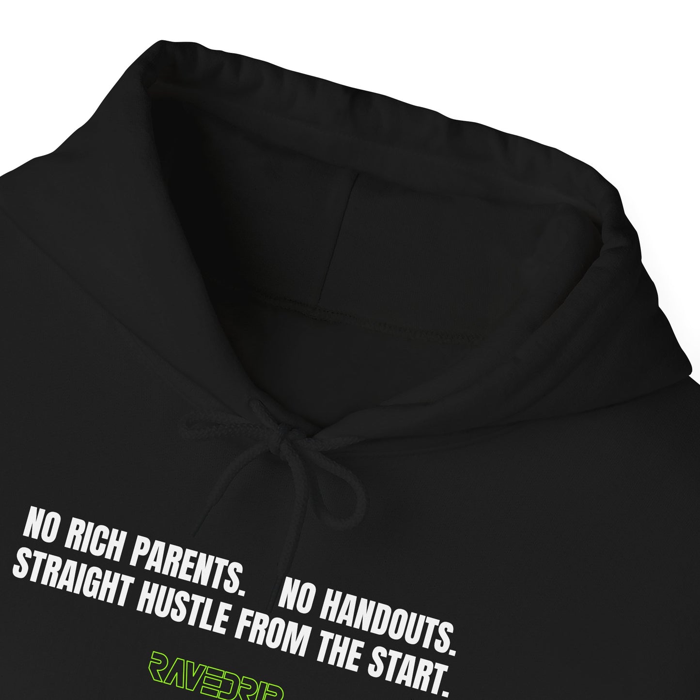 ''Straight Hustle From The Start'' Motivational Streetwear Hoodie