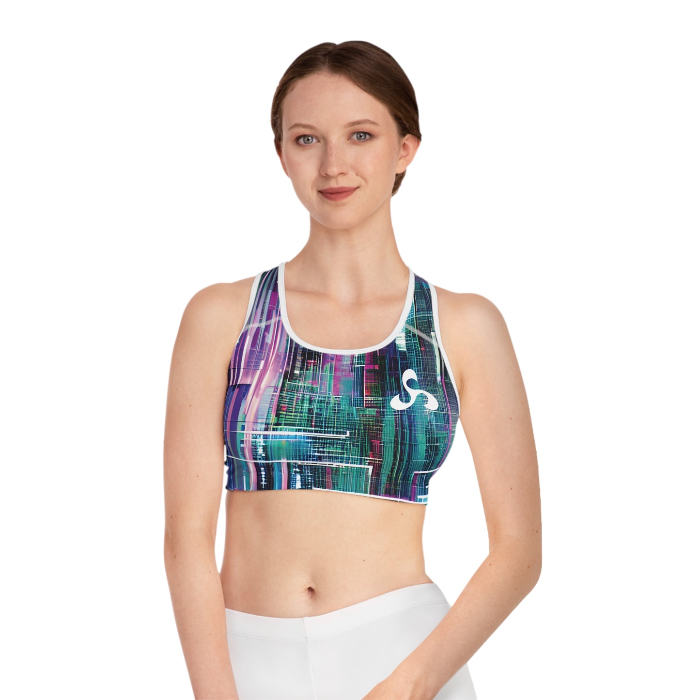 Colorful Futuristic Sports Bra