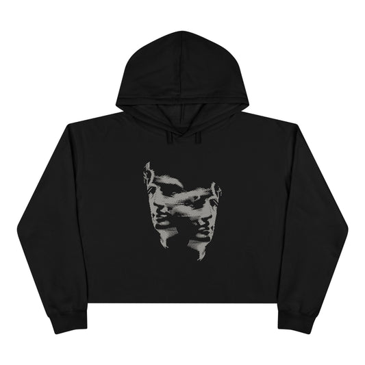 RAVEDRIP Duality Cropped Heavy Knit Hoodie