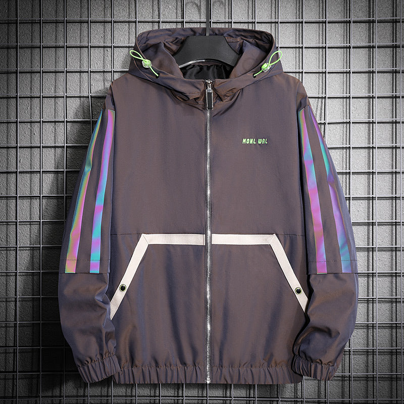 Dark Grey Reflective Jacket for Men