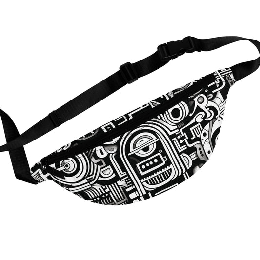 Abstract Black & White Fanny Pack