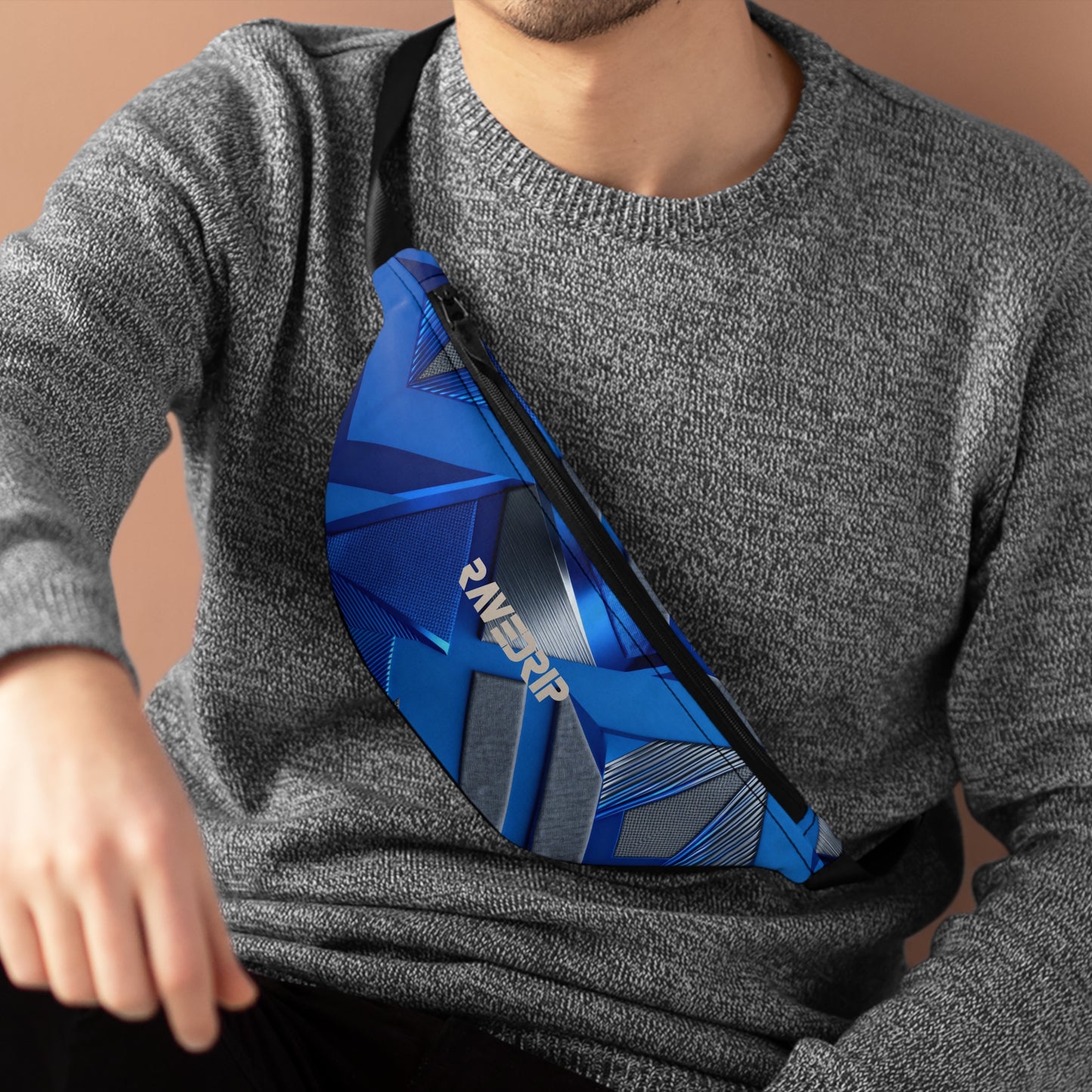 Dynamic Blue Fanny Pack by Rave Drip