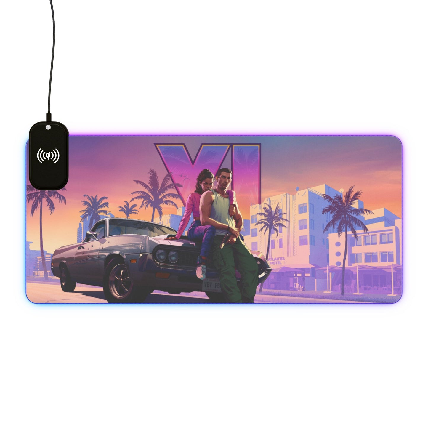 GTA VI 15W Wireless Charging LED Gaming Mouse Pad