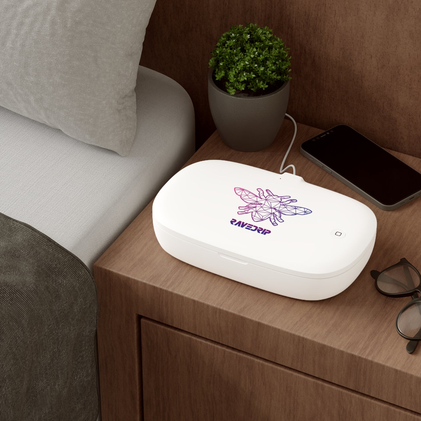 Geometric Bee UV Phone Sanitizer & Wireless Charging Pad