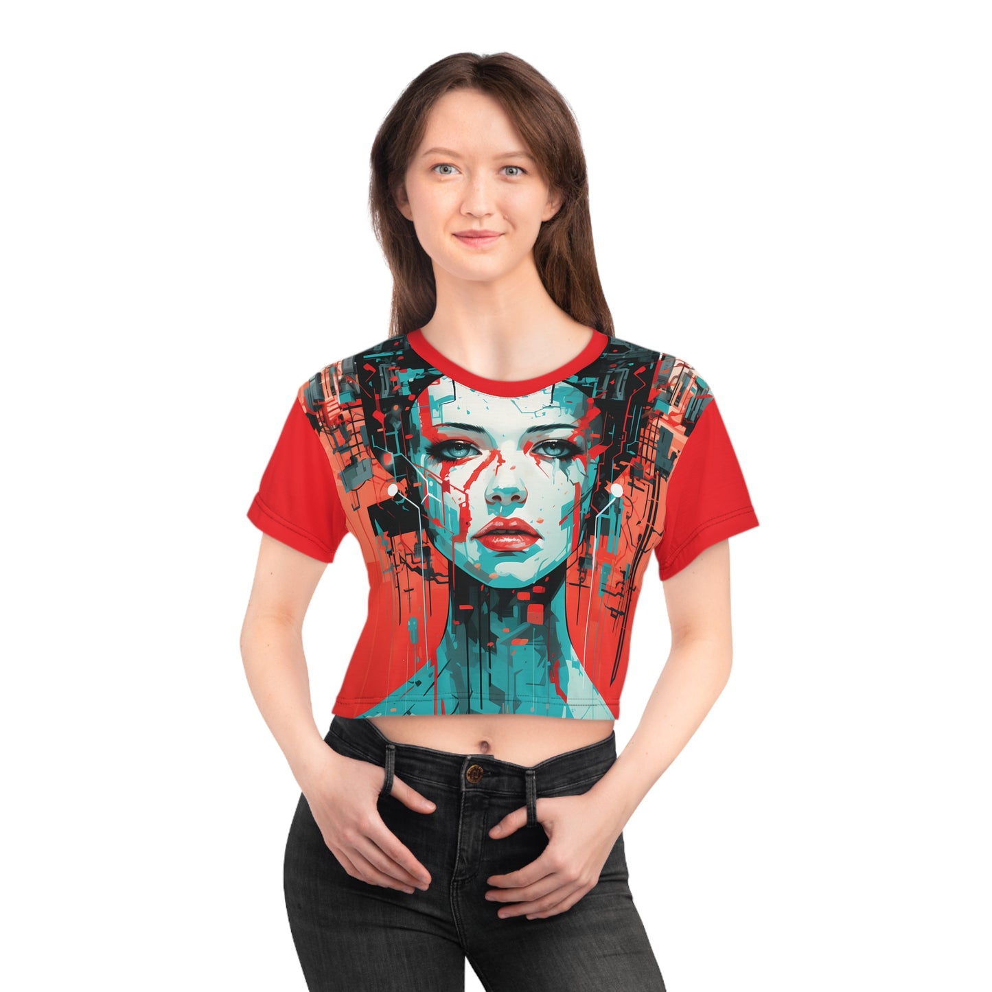 Cyberpunk Girl Crop Tee