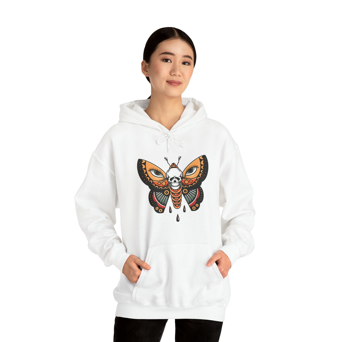 Skull Butterfly Unisex Heavy Blend Hoodie