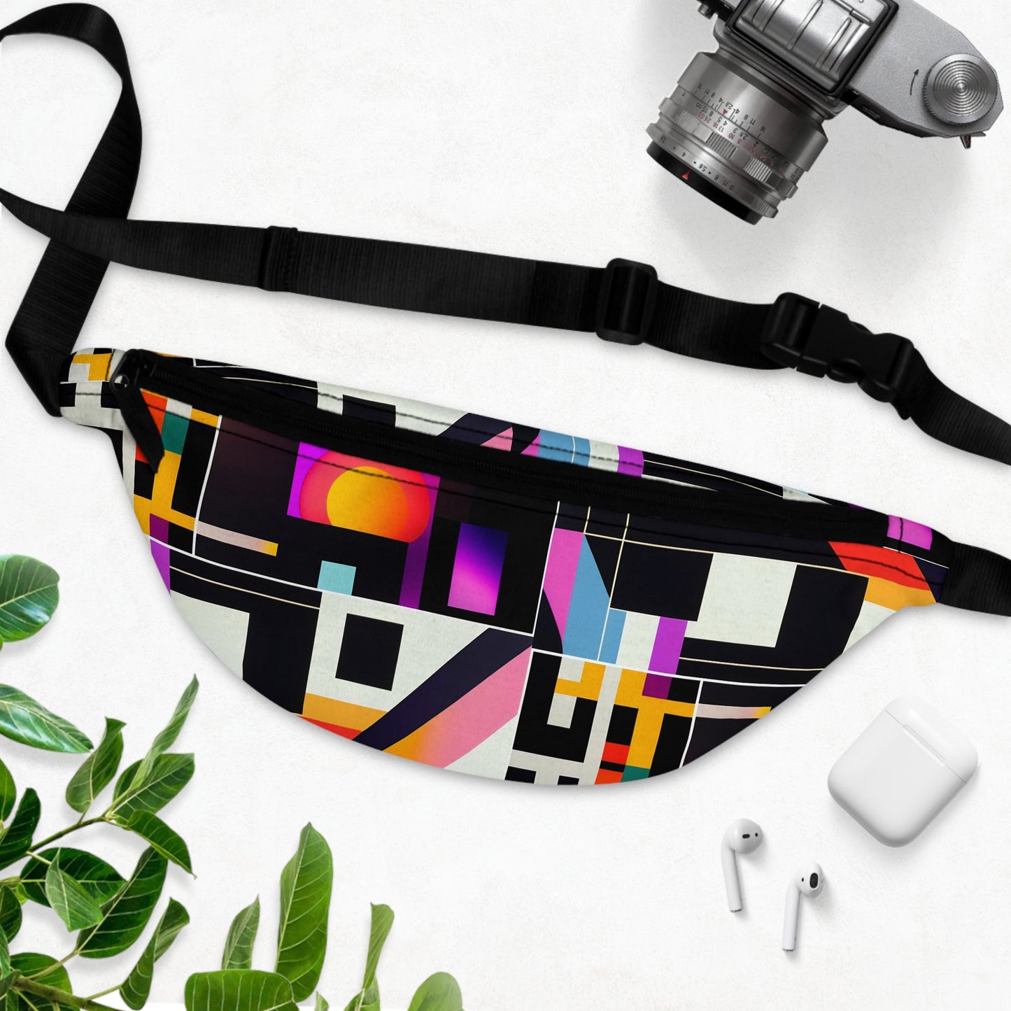 Abstract Retrofuturistic Pattern Fanny Pack