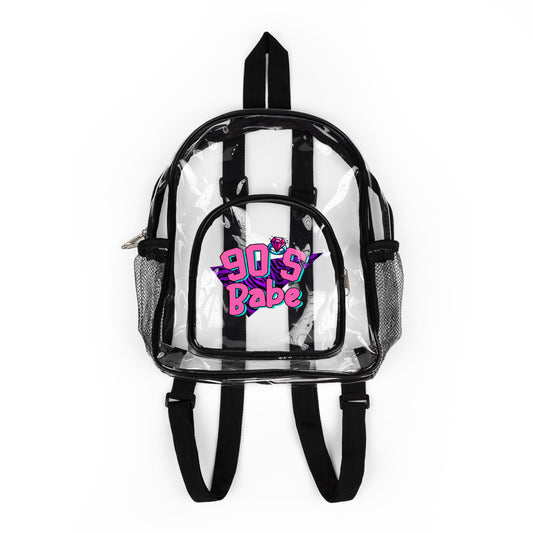 90’s Babe clear stadium backpack with adjustable straps