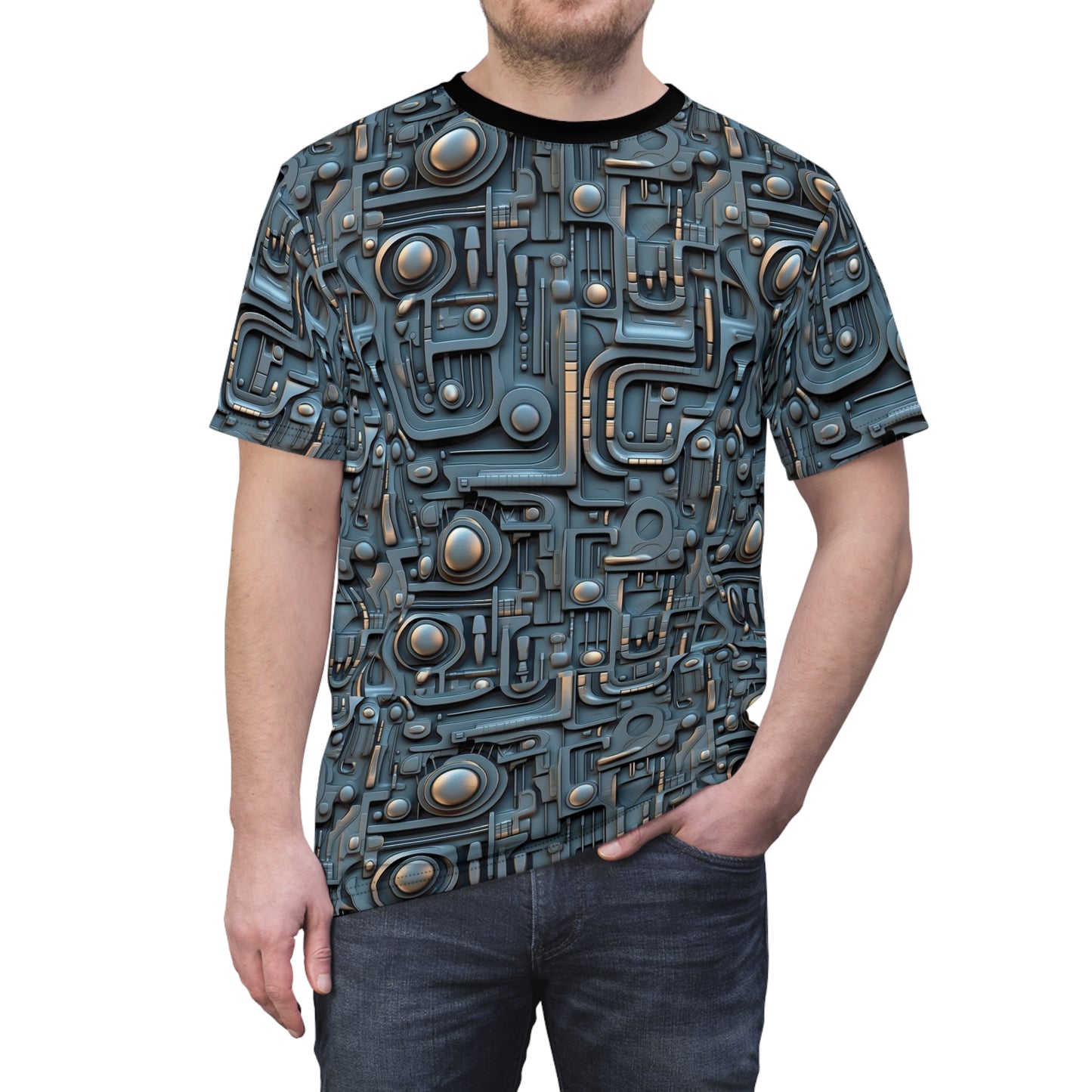 3D Futuristic Pattern T-Shirt