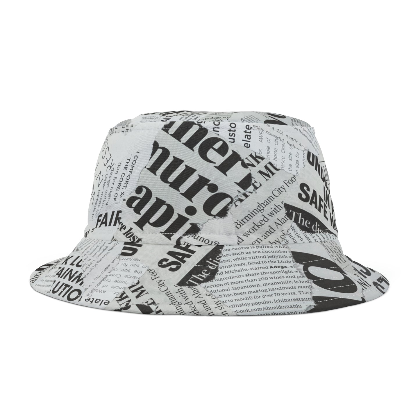 White Magazine Bucket Hat