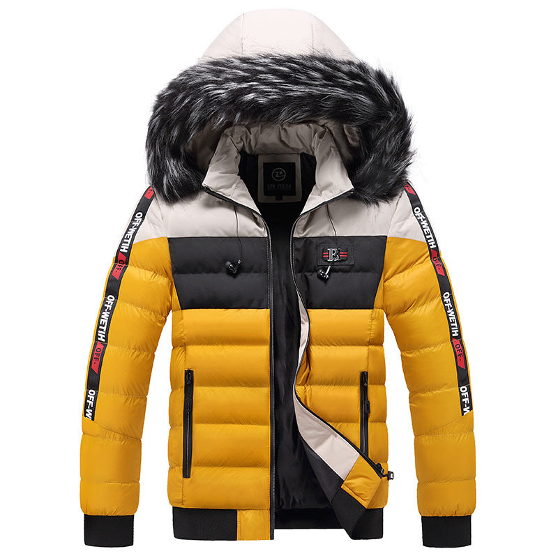 Yellow Hooded Jacket for Men