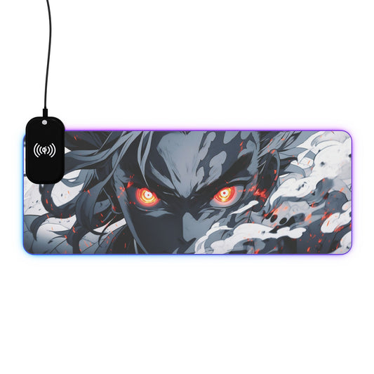 Kyojuro Rengoku Demon Slayer 15W Wireless Charging LED Gaming Mouse Pad