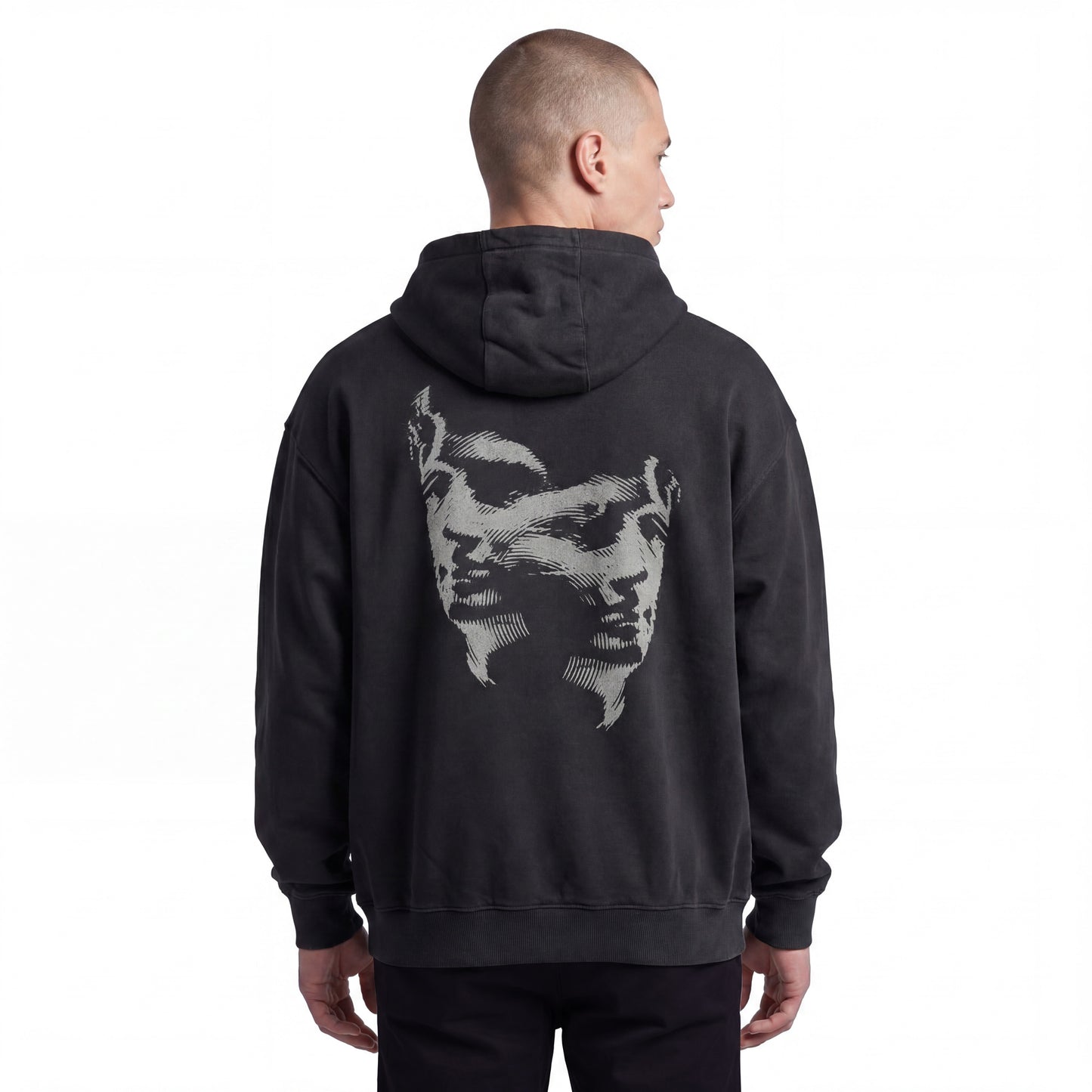 RAVEDRIP Duality Glitch Heavyweight Hoodie
