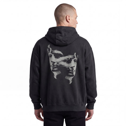 RAVEDRIP Duality Glitch Heavyweight Hoodie