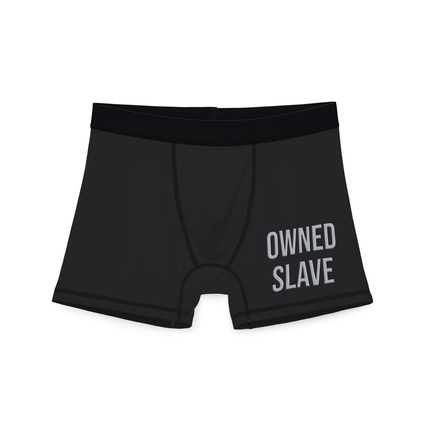 Back view of Owned Slave men’s boxers showing stretch fit and breathable fabric
