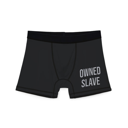 Back view of Owned Slave men’s boxers showing stretch fit and breathable fabric
