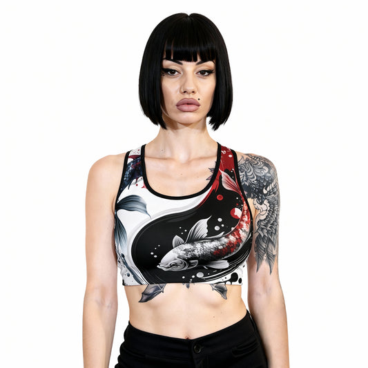 Koi Fish Sports Bra – Move with Purpose. Train with Grace.