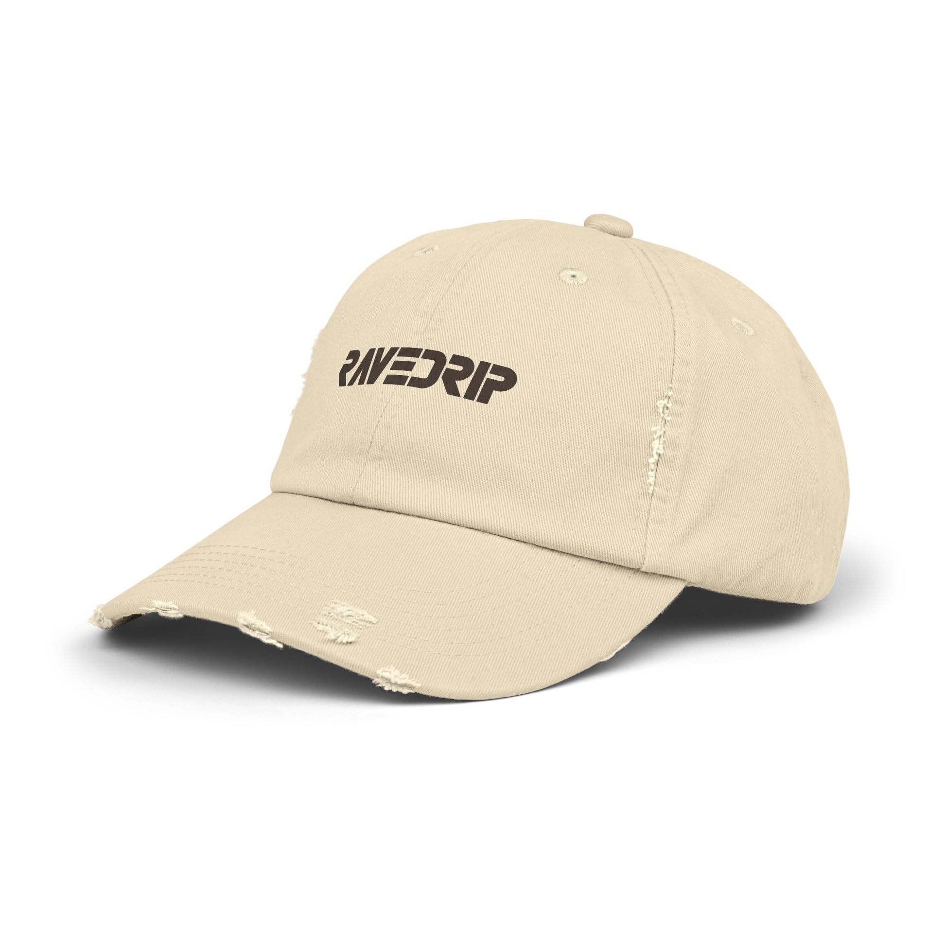 RAVEDRIP Distressed stone cap side view
