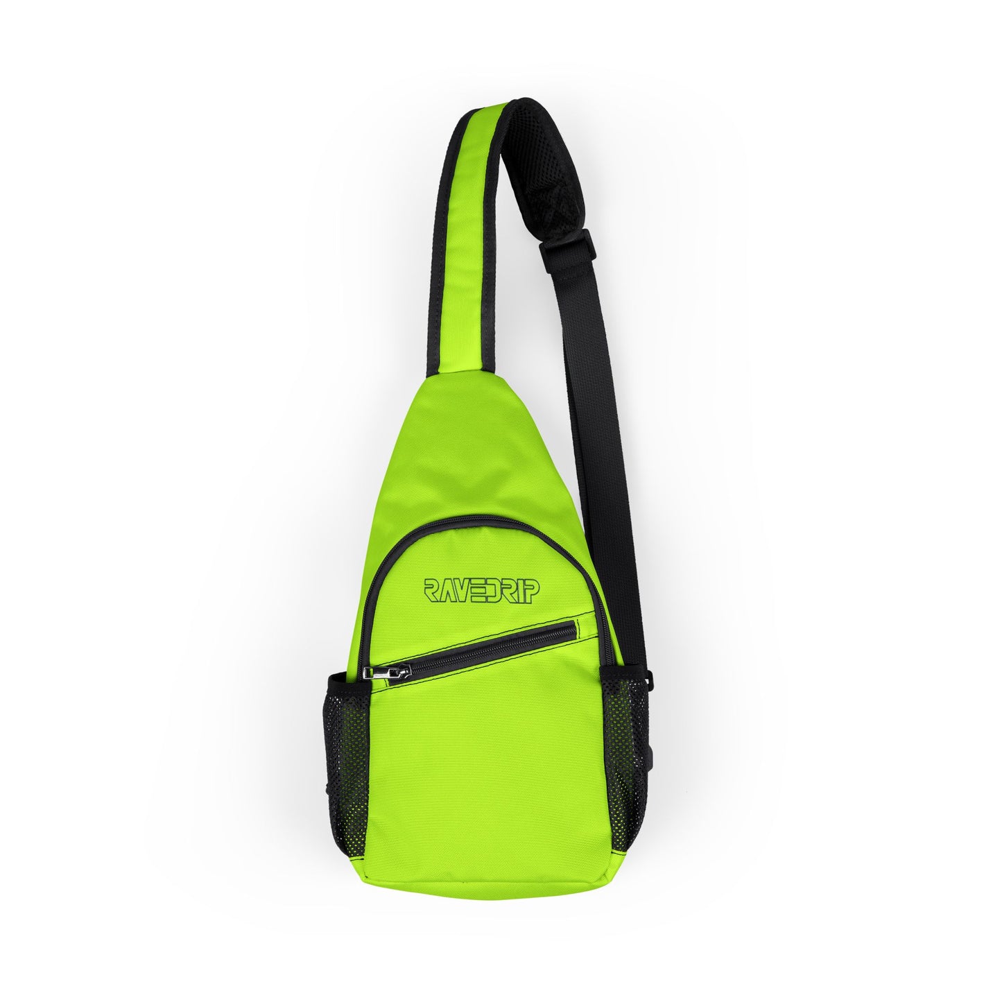 Rave Drip Neon Green Chest Bag front view