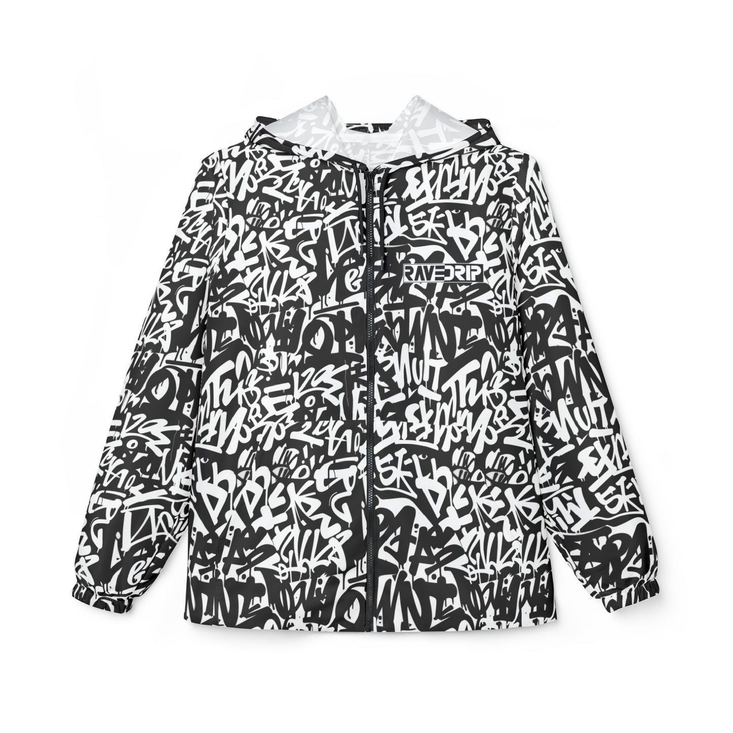 Urban Graffiti Windbreaker Jacket - Stylish & Functional Outerwear for Trendsetters