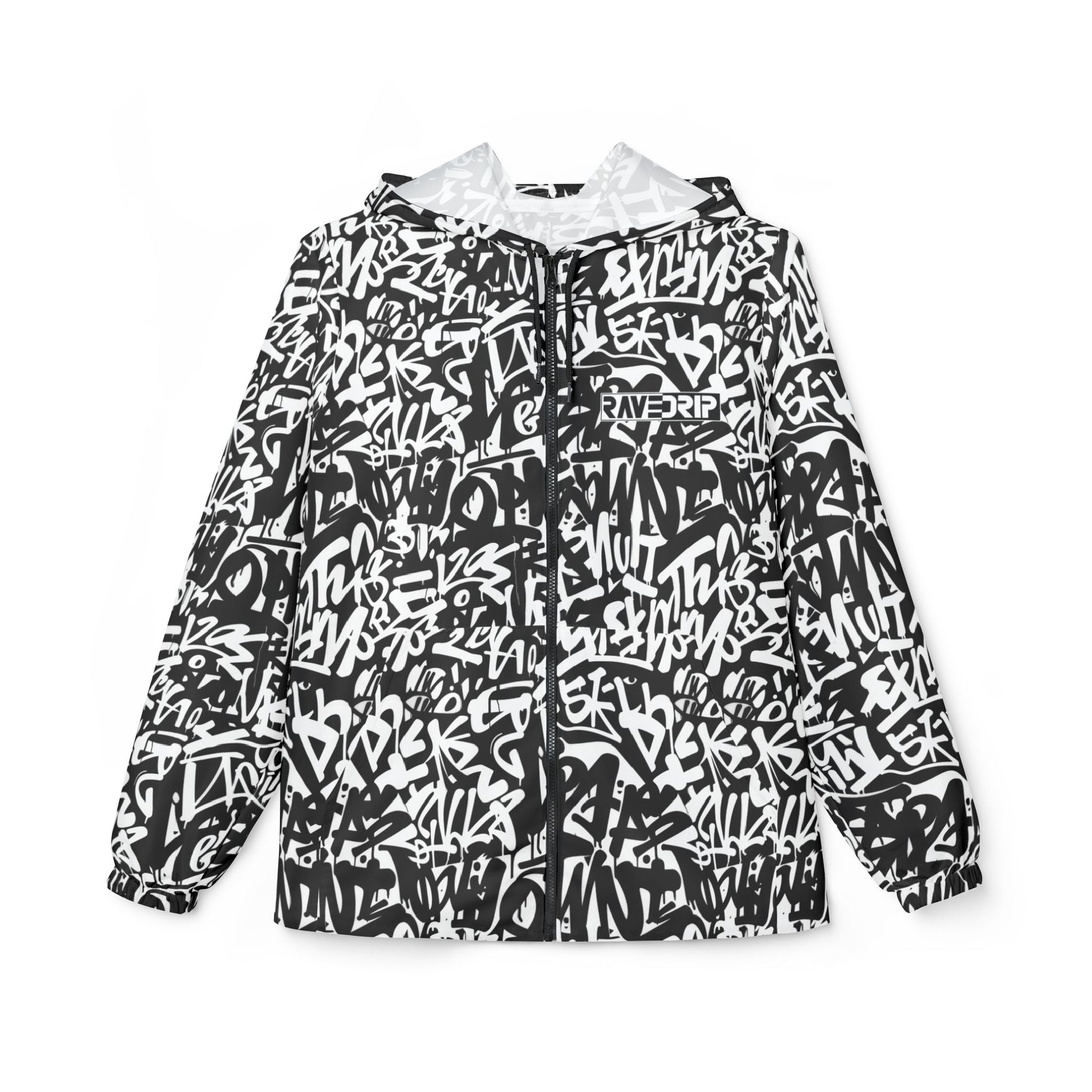 Urban Graffiti Windbreaker Jacket - Stylish & Functional Outerwear for Trendsetters