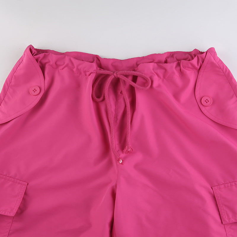 Hot Pink Cargo Pants for Women