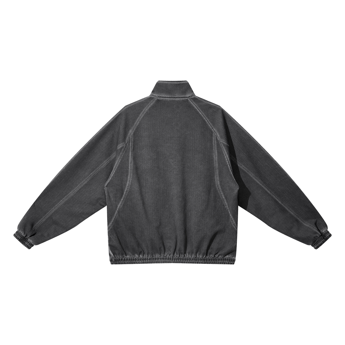RAVEDRIP Unisex Vintage Wash Full Zip Mesh Jacket