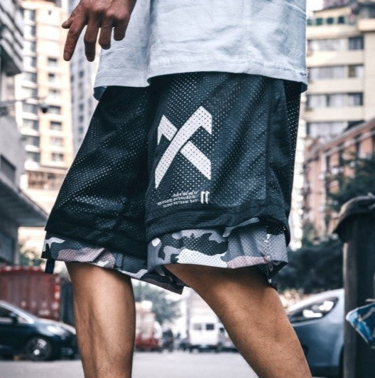 Camouflage Techwear Shorts for Men