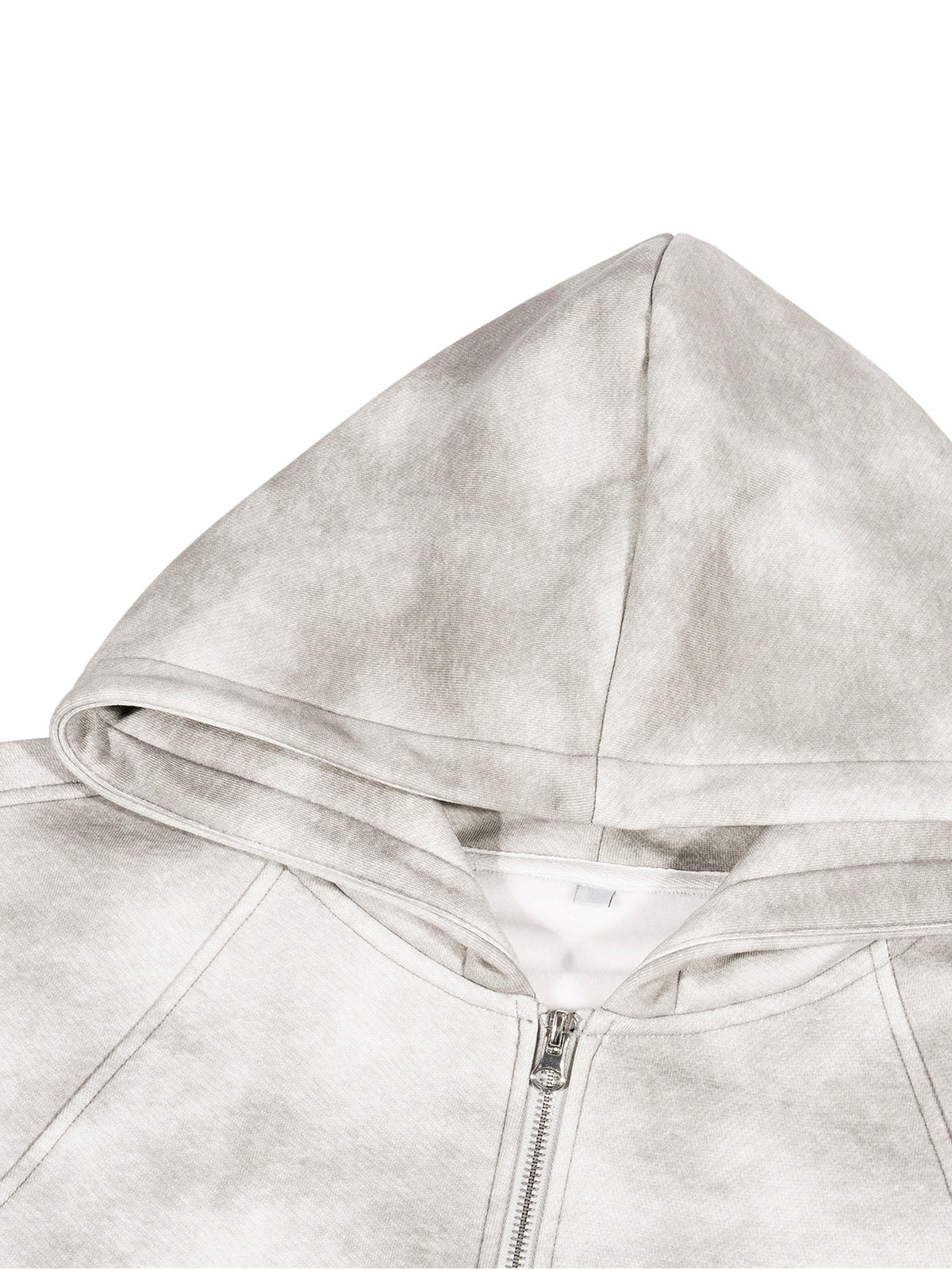 RAVEDRIP Dirty Washed Zip-Up Fleece Hoodie