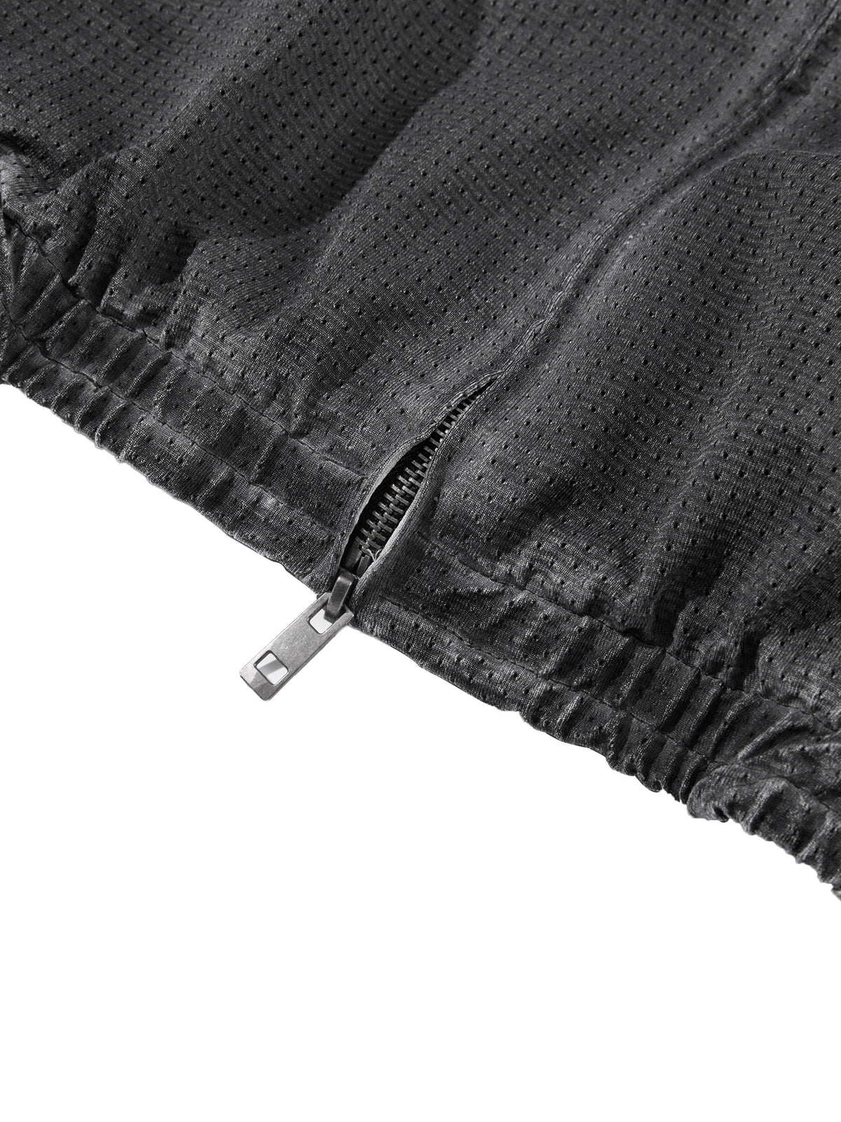 RAVEDRIP Unisex Vintage Wash Full Zip Mesh Jacket
