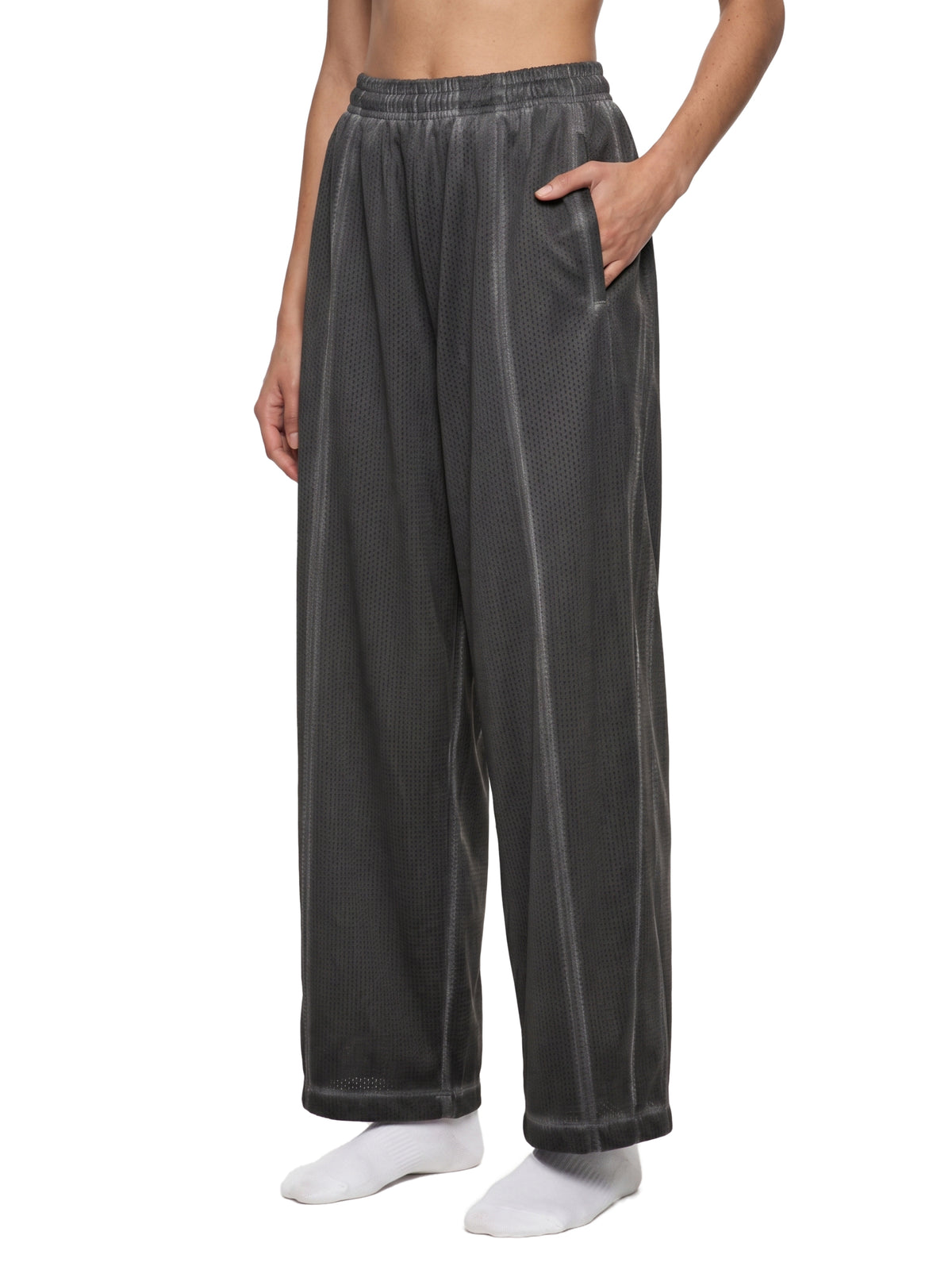 RAVEDRIP Unisex Vintage Wash Wide Leg Mesh Sweatpants