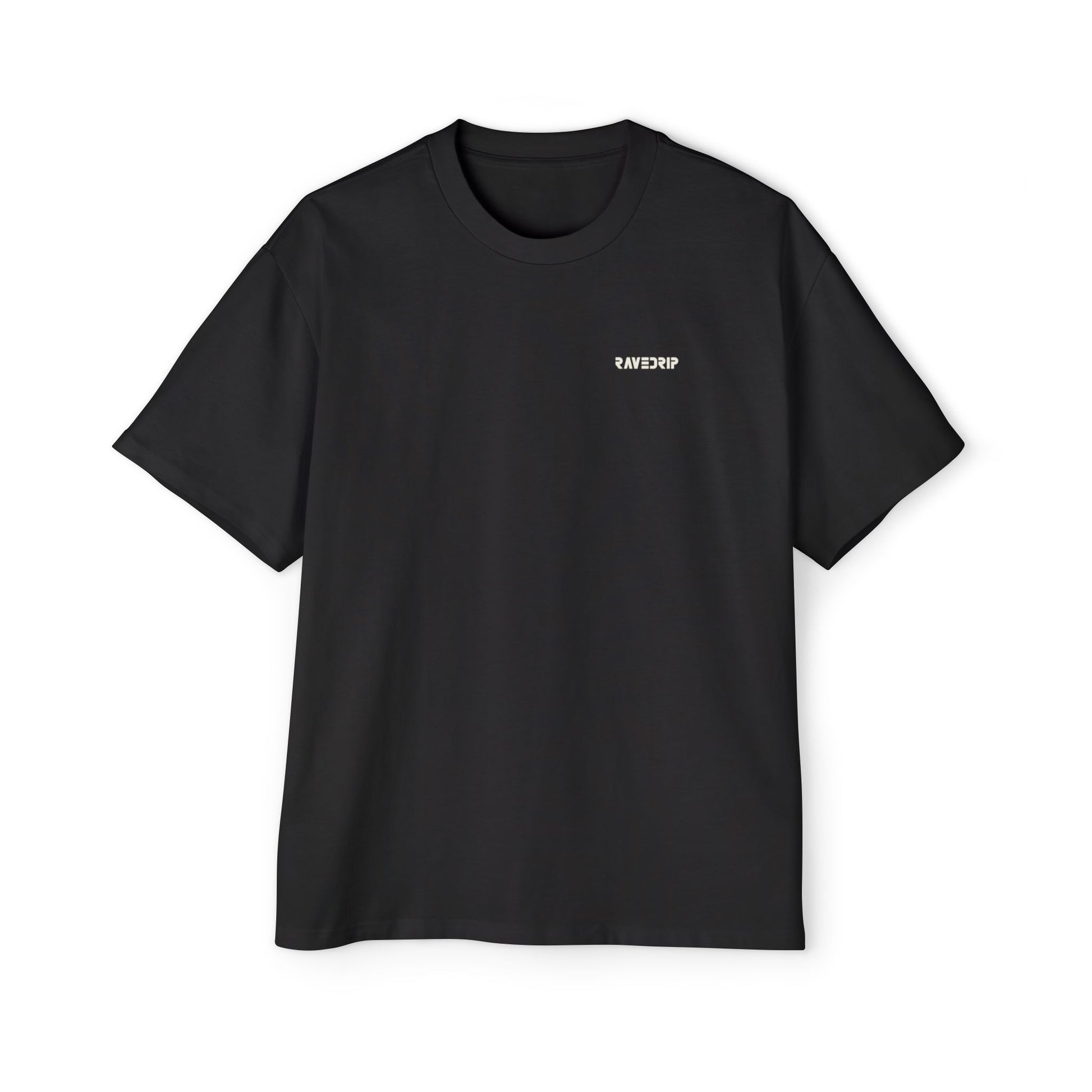 oversized streetwear t shirt with dual portrait back graphic - front