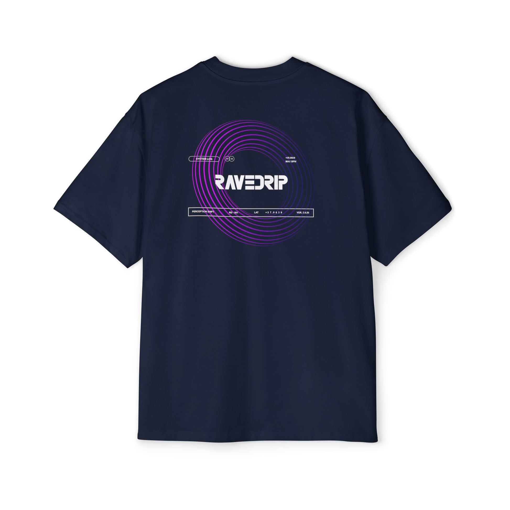 oversized streetwear t shirt with vortex back graphic print