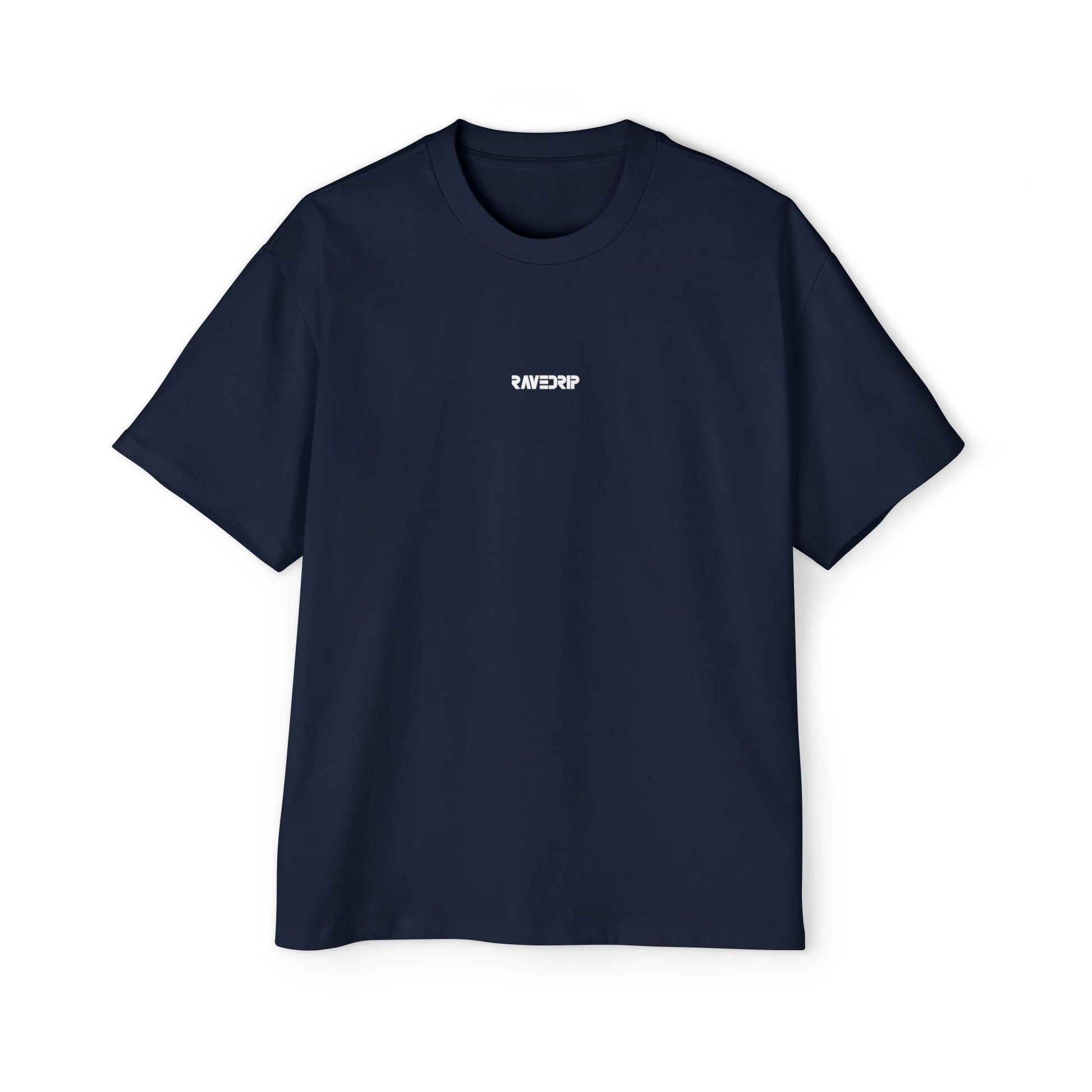 oversized streetwear t shirt with vortex back graphic print - front