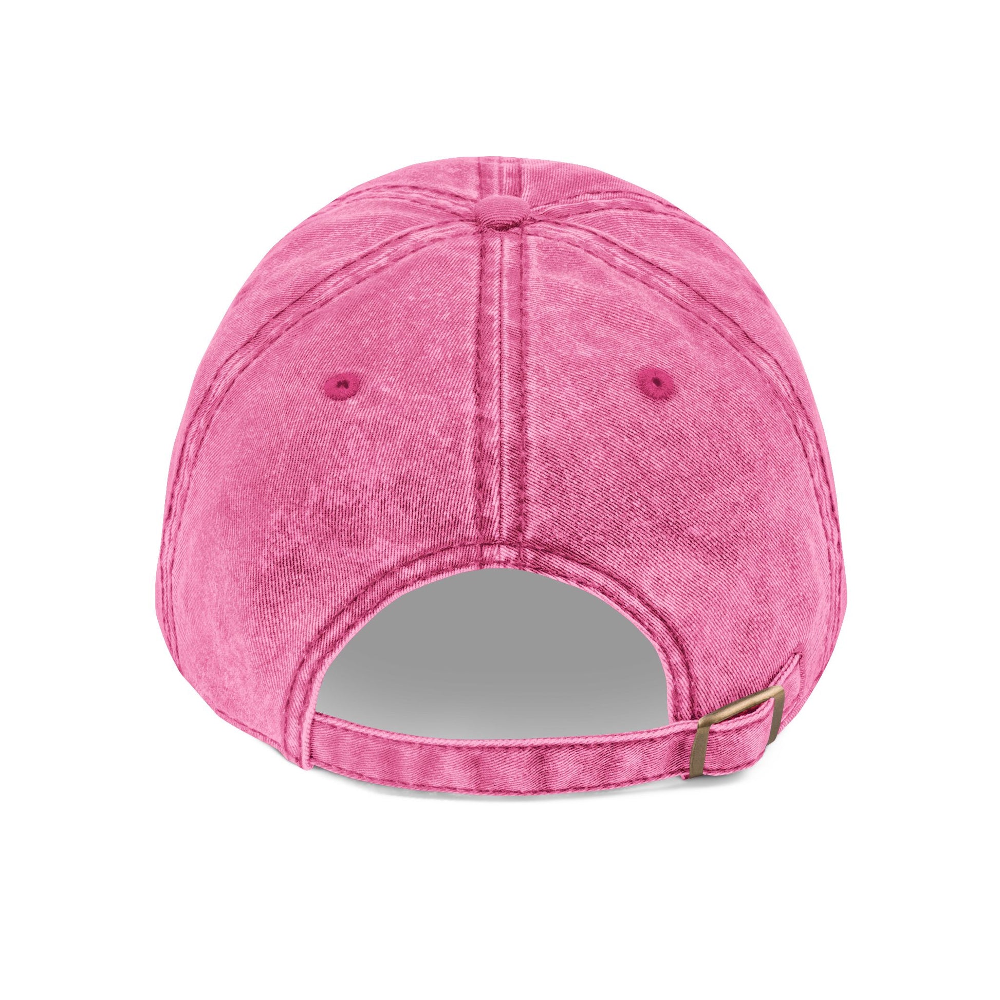ravedrip washed denim cap pink adjustable strap streetwear hat back view flat lay