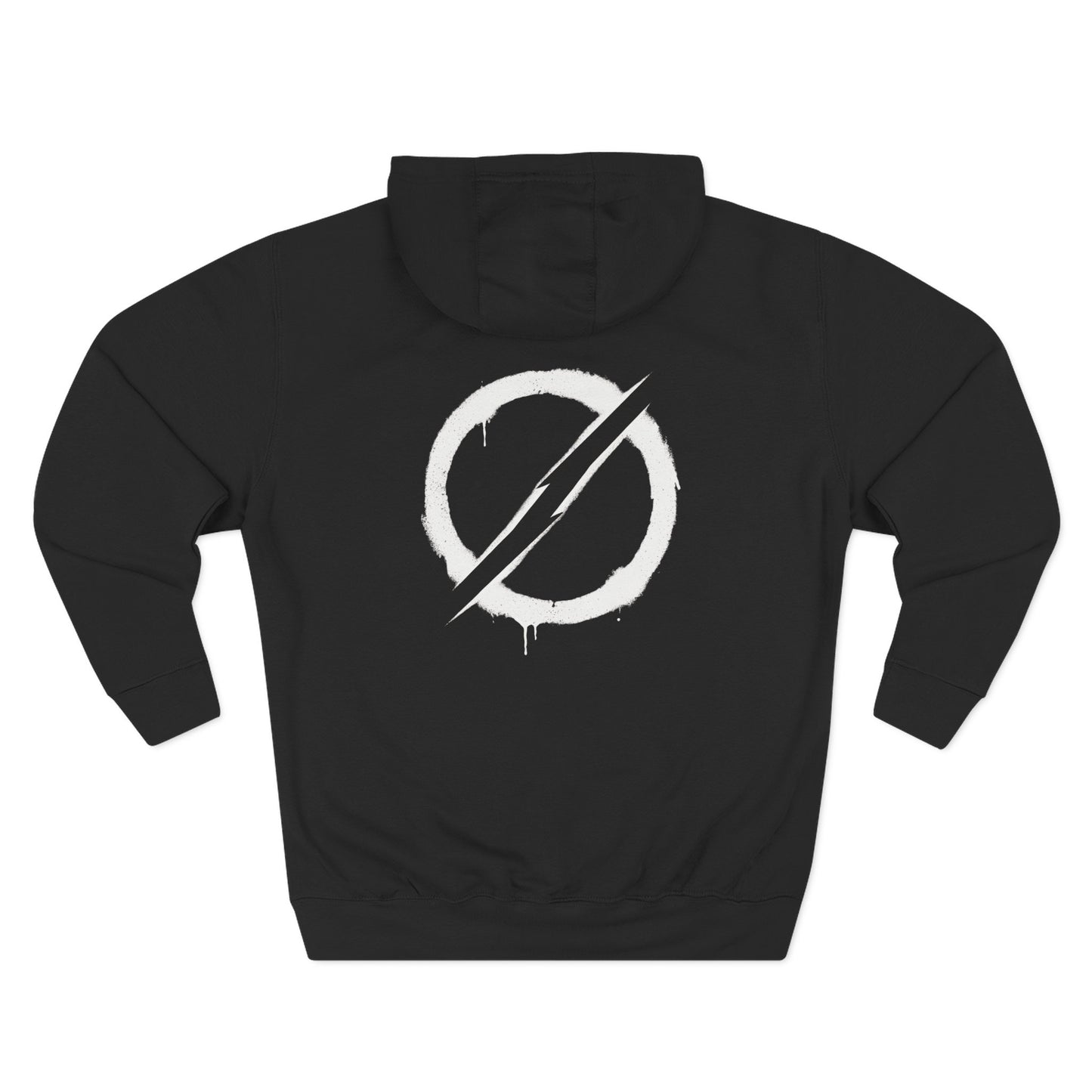 the deviant black streetwear hoodie back view