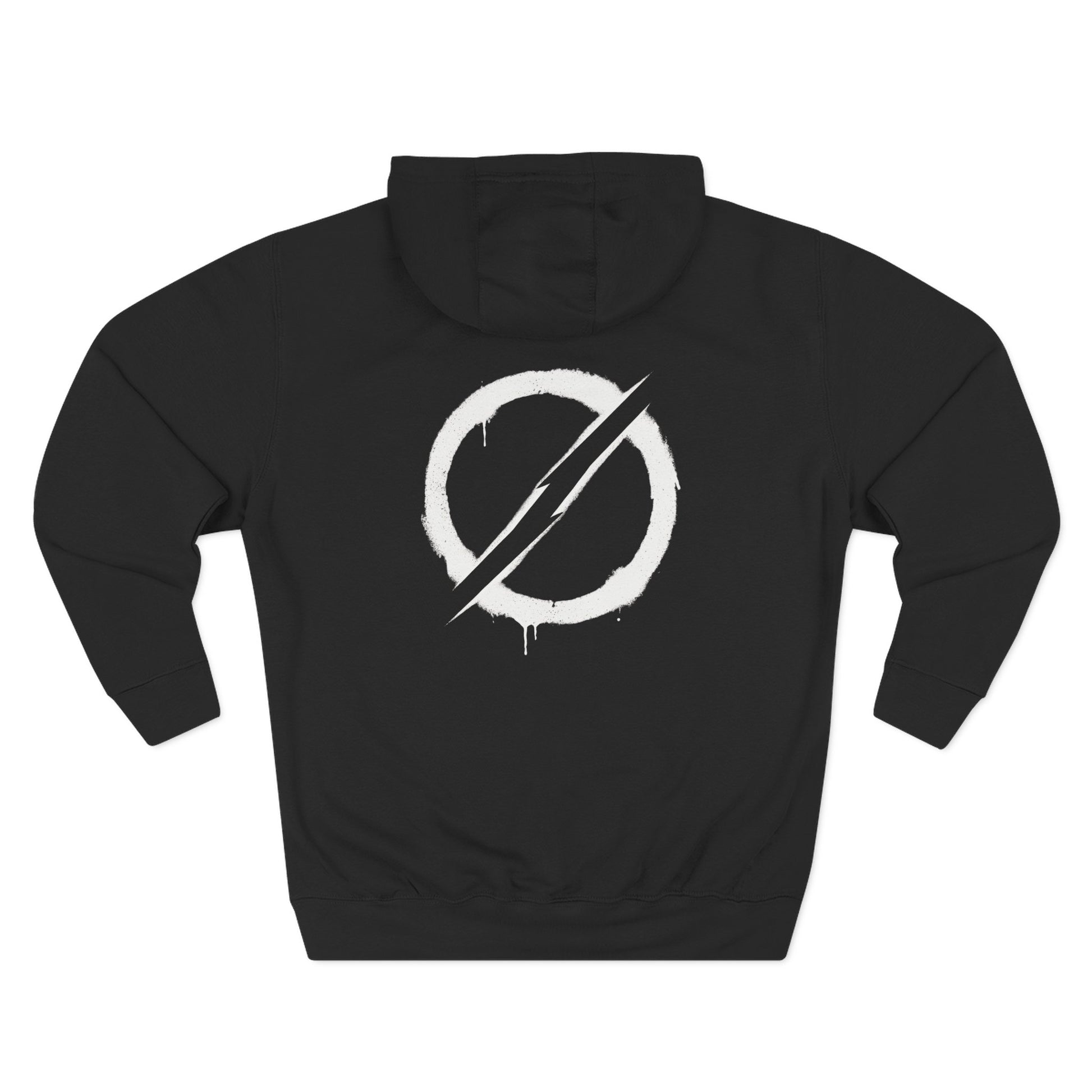 the deviant black streetwear hoodie back view