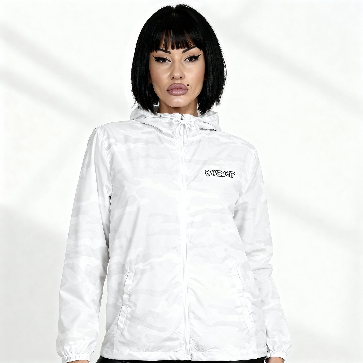 Rave Drip Women’s Full-Zip Windbreaker – Lightweight Streetwear Jacket